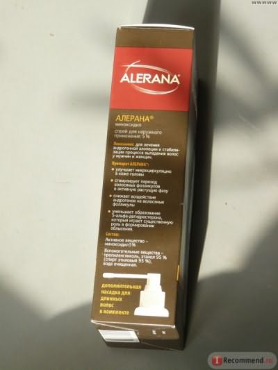 Спрей для волос Alerana для наружного применения 5% фото