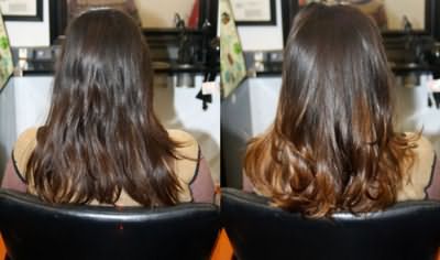 Балаяж волос фото до и после
