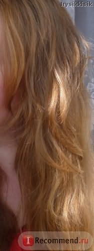 Волосы после ЧЕТЫРЁХ применений SUNkiss. Фото частично на солнышке.