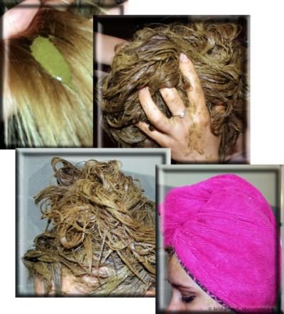 На сухих волосах тяжело распределить хну. Нанести на влажные волосы, в конце можно замотать полотенцем
