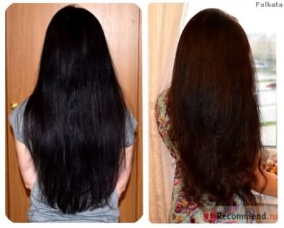 1-мои волосы пару последних лет, 2- после окраски маслом 