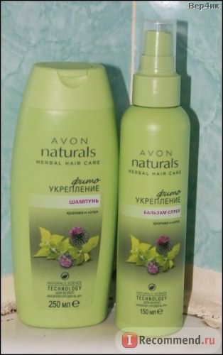 Бальзам-спрей для волос Avon Naturals Herbal "Крапива и лопух" питательный фото