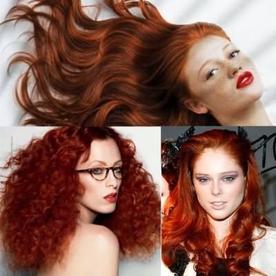 Огненно-рыжий оттенок волос многим к лицу