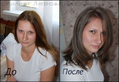 Мелирование на тёмные волосы – фото До и После. 