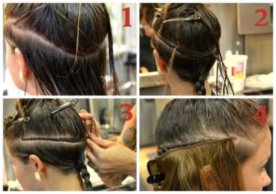 Наращивание волос с помощью косичек - самое безвредное для вашей шевелюры.