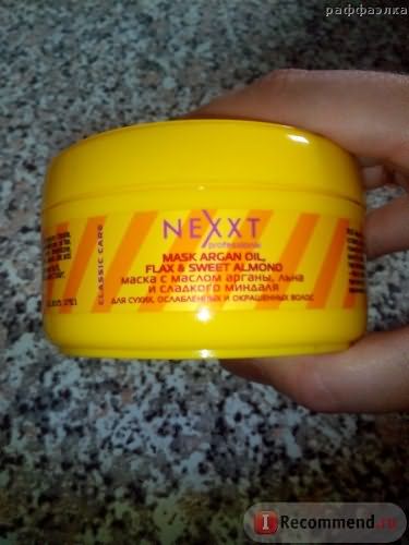 Маска для волос Nexxt professional С малом арганы,льна и сладкого миндаля фото