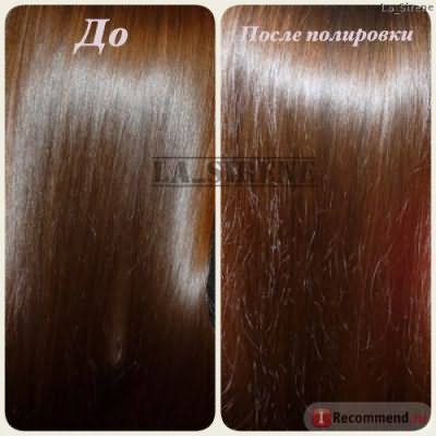 Полировка волос фото до и после