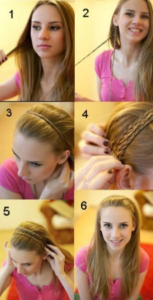 Фото-инструкция создания ободка из кос