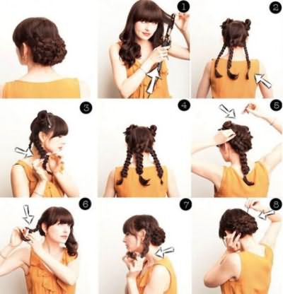 Как сделать прическу на волосы до плеч – корзинка из кос