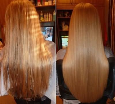 Ламинирование волос: До и После