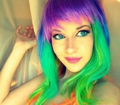 разноцветные волосы 