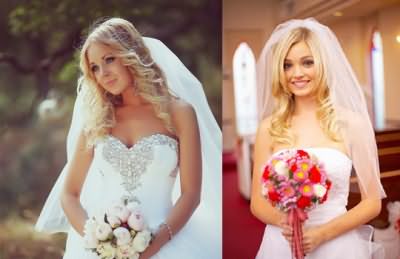 Различные варианты фаты и укладки могут существенно менять образ невесты