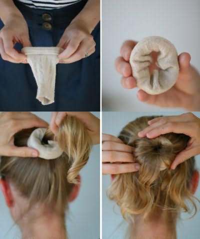 Как сделать бублик для волос